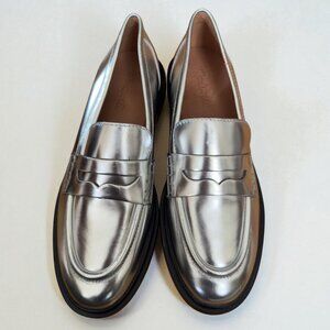 Madewell Vernon Loafer – Silver Leather – Size 8 (New)